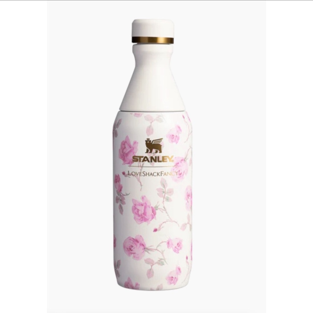 NWT Stanley x Love Shack Fancy Collab Ribbon Rosa 12oz Slim bottle